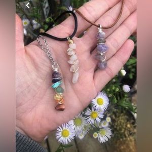 Hand made wrap crystal necklace